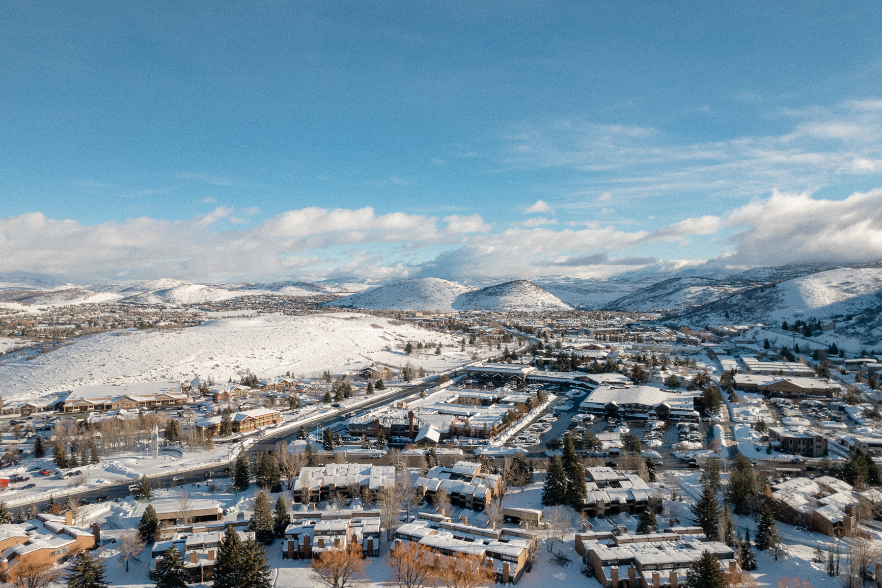 view of Park City in winter